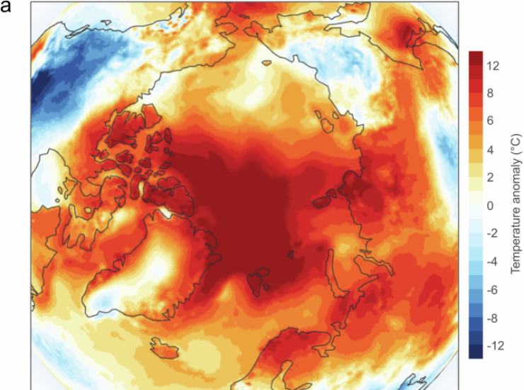 Illustrazione delle alte temperature a febbraio delle Svalbard (Bradley et al., 2025 FOTO) - energycue.it
