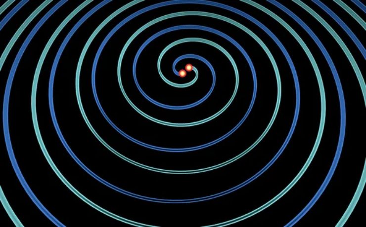 Illustrazioni di onde gravitazionali (Depositphotos foto) - www.aerospacecue.it