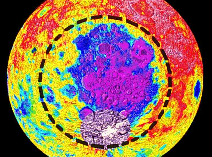 Mappa topografica del Cratere (Clementine Project foto) - www.aerospacecue.it