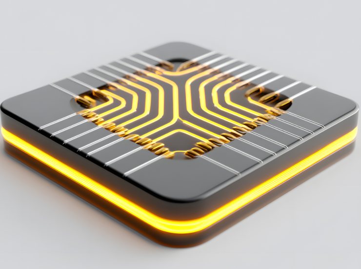 Illustrazione di una componente di un PC fotonico (Canva FOTO) - systemscue.it