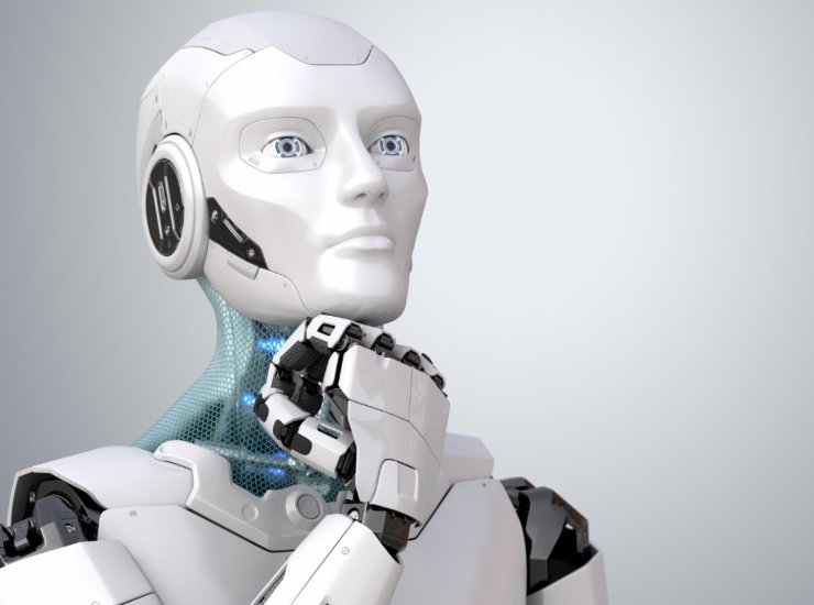 Illustrazione di un robot (Canva FOTO) - Illustrazione di un viso umano (canva FOTO) - systemscue.it