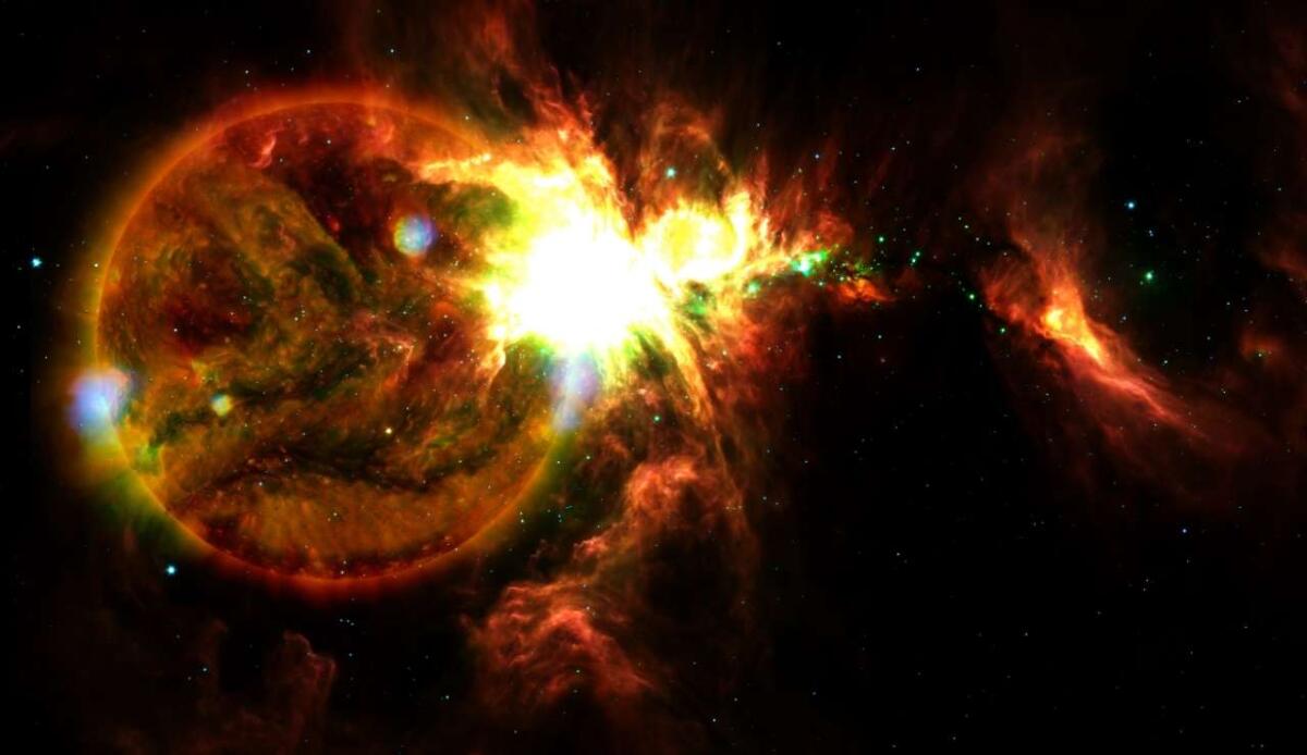 Vita nello spazio? Le eruzioni solari potrebbero essere la scintilla iniziale, secondo i ricercatori - La prima dopo il sole (canva.com) - www.aerospacecue.it