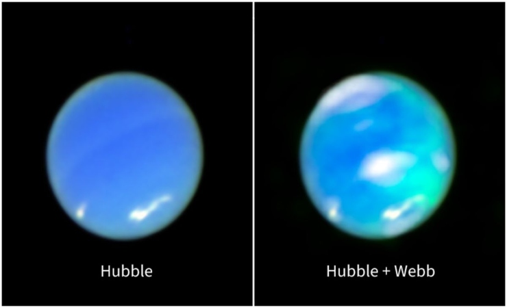 Immagini di Hubble e Webb (credits: NASA) - www.aerospacecue.it