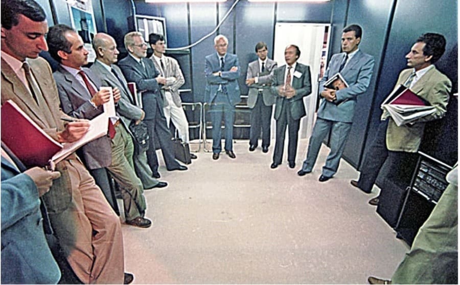 Sim 1987 Conferenza Stampa Ing. Ettore Accenti, Marco Travaglio de Il Giornale