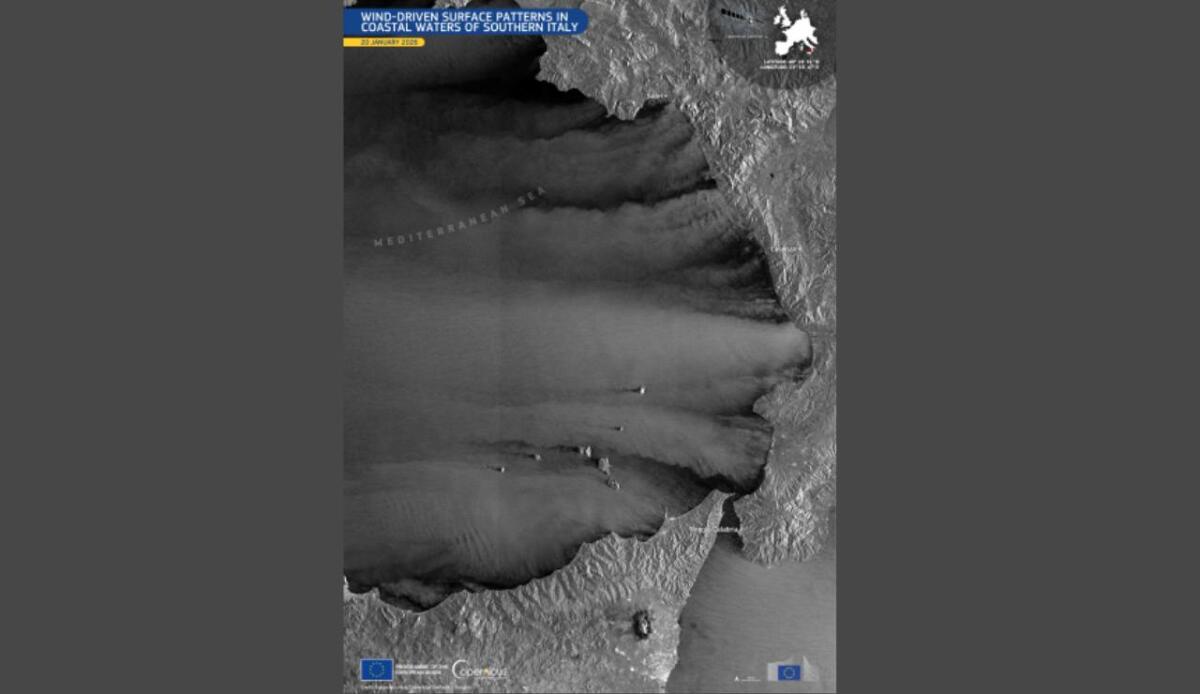 Tempesta Harry nel Tirreno: le immagini radar rivelano l'effetto del vento sulla superficie marina - 