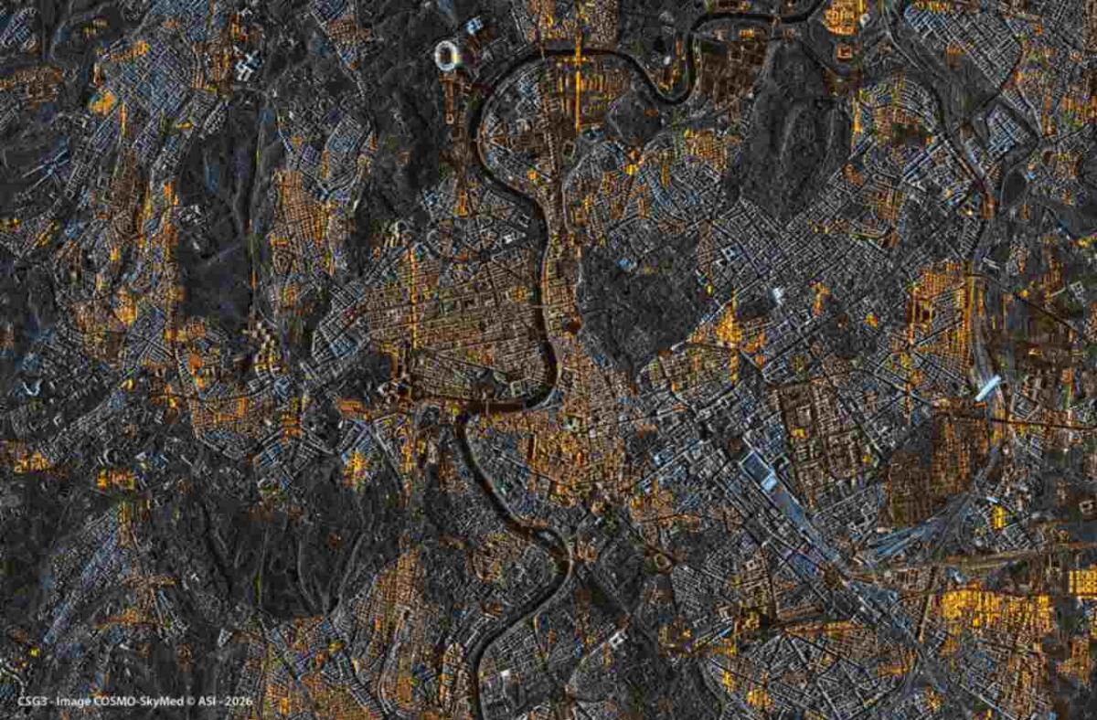 Roma nelle prime immagini del nuovo satellite italiano della costellazione COSMO-SkyMed - 