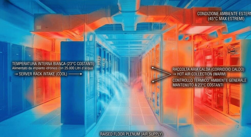Rappresentazione concettuale del funzionamento termico (immagine simulata)