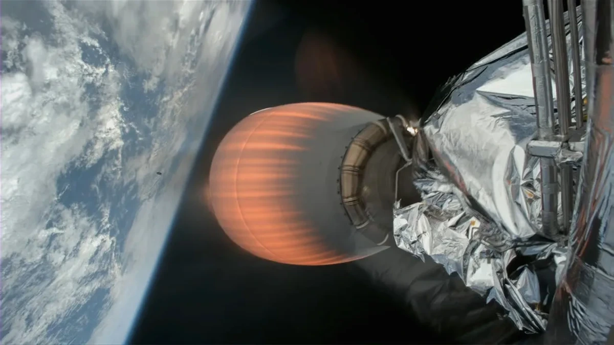 Lancio Falcon 9 e vista secondo stadio dalla Terra