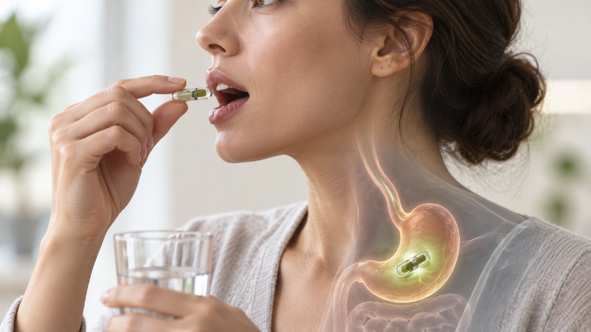 Una batteria di carta ingeribile alimenta dispositivi medici nel corpo - Rappresentazione creata con AI